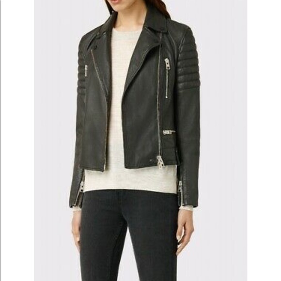 AllSaints limited edition leather Huxley biker - Picture 3 of 6